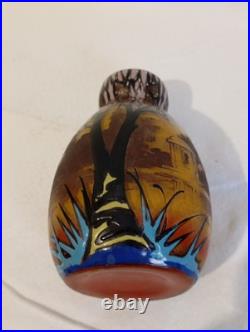 Belle Pte De Verre Signée Clio. Vase Art Déco