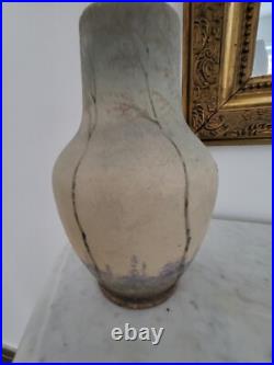 Belle paire de Vases Céramique, style ART NOUVEAU signé monogrammé D. R