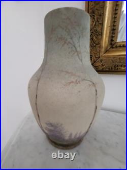 Belle paire de Vases Céramique, style ART NOUVEAU signé monogrammé D. R