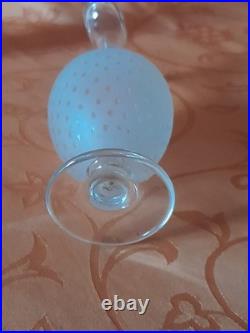 Belle paire de burettes d'église carafe cristal taillé gravé 19 è st louis