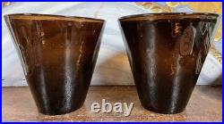 Biot Paire de Grand Vase Pot Verre Soufflé Bullé Décoration Art Déco Design