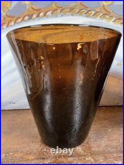 Biot Paire de Grand Vase Pot Verre Soufflé Bullé Décoration Art Déco Design