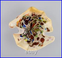 Bol Murano de forme organique en verre d'art soufflé à la bouche polychrome