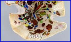 Bol Murano de forme organique en verre d'art soufflé à la bouche polychrome