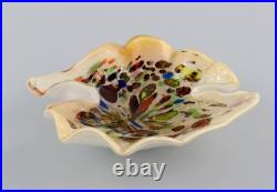 Bol Murano de forme organique en verre d'art soufflé à la bouche polychrome