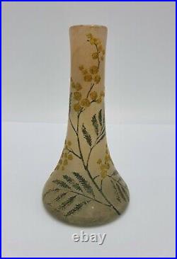 C. 1900 Petit Vase à col long, Art Nouveau dans le Gout d'Emile GALLE