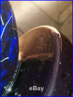 CHARDER LE VERRE FRANCAIS, Vase en verre multicouche décor Giroflées, H 24 cm