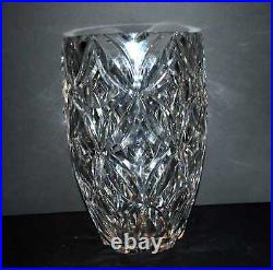 CRISTALLERIE LORRAINE Grand vase moderniste en cristal taillé LEMBERG H30cm