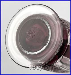 CRISTALLERIES DE NANCY ancien vase ART DECO cristal doublé AMETHYSTE signé 26 cm