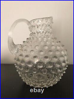 Carafe soufflée bouche Hobnail 2 l pichet verre liégeois cruche PORT OFFERT