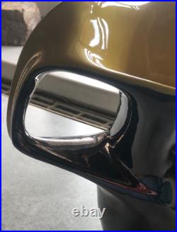 Ceramidi grand vase corolle. Années 50. Noir et jaune brillant