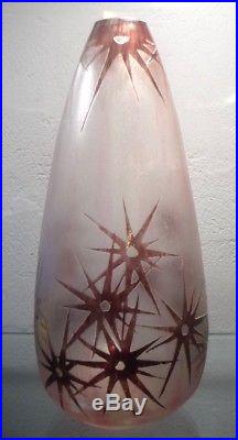 Charles SCHNEIDER Charder le verre français-vase étoile 1918-1921-daum, gallé