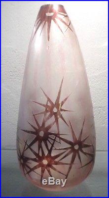 Charles SCHNEIDER Charder le verre français-vase étoile 1918-1921-daum, gallé