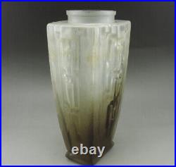 Charles Schneider Important Vase verre fumé Art Déco Vers 1930 signé Schneider