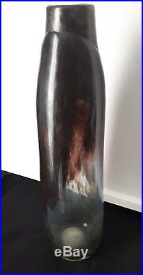 Claude Monod grand vase en verre soufflé hauteur 36,5 cm