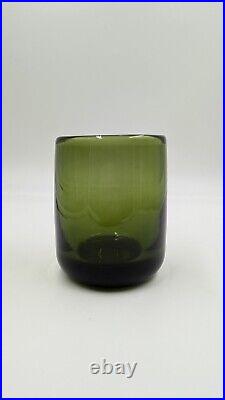 Claude Morin Dieulefit vase bouteille Folle verre violet signée 18cm