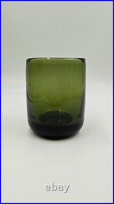 Claude Morin Dieulefit vase bouteille Folle verre violet signée 18cm