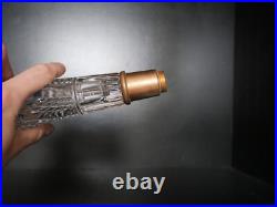 Cornet corne tulipe vase soliflore cristal mouler Baccarat diamant serpentine
