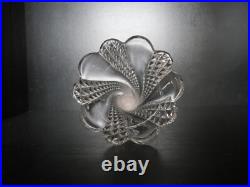 Cornet corne tulipe vase soliflore cristal mouler Baccarat diamant serpentine