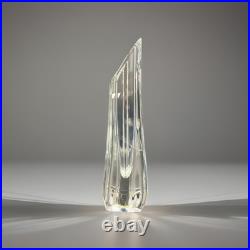 Cristal De Baccarat Grand Vase Soliflore Forme Libre Bel État 33cm Cristal De Baccarat Grand Vase Soliflore Forme Libre Bel État 33cm