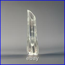 Cristal De Baccarat Grand Vase Soliflore Forme Libre Bel État 33cm Cristal De Baccarat Grand Vase Soliflore Forme Libre Bel État 33cm