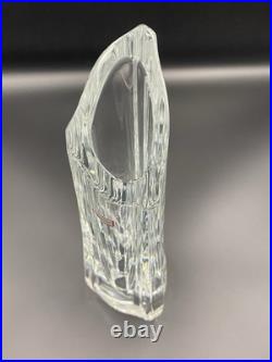 Cristal De Baccarat Grand Vase Soliflore Forme Libre Bel État 33cm Cristal De Baccarat Grand Vase Soliflore Forme Libre Bel État 33cm