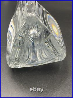 Cristal De Baccarat Grand Vase Soliflore Forme Libre Bel État 33cm Cristal De Baccarat Grand Vase Soliflore Forme Libre Bel État 33cm