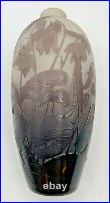 D'ARGENTAL-Paul NICOLAS-Cristallerie de SAINT-LOUIS-Vase art nouveau-daum-gallé