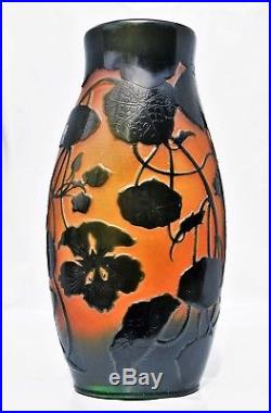 D'ARGENTAL Paul Nicolas Imposant Vase Pâte de Verre Gravé Art Déco gallé Ht30cm