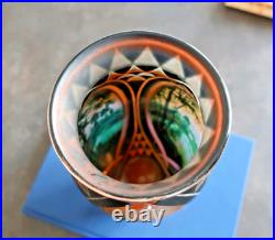 D'Argental vase en cristal multicouche dégagé à l'acide. Paul Nicolas. H29,7cm