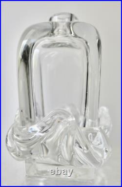 DAUM? FRANCE VASE SOLIFLORE ANCIEN EN CRISTAL MODELE SORCY POIDS 2,8 kg