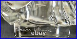 DAUM? FRANCE VASE SOLIFLORE ANCIEN EN CRISTAL MODELE SORCY POIDS 2,8 kg