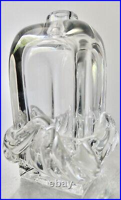 DAUM? FRANCE VASE SOLIFLORE ANCIEN EN CRISTAL MODELE SORCY POIDS 2,8 kg