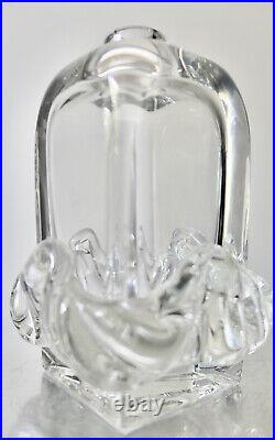 DAUM? FRANCE VASE SOLIFLORE ANCIEN EN CRISTAL MODELE SORCY POIDS 2,8 kg