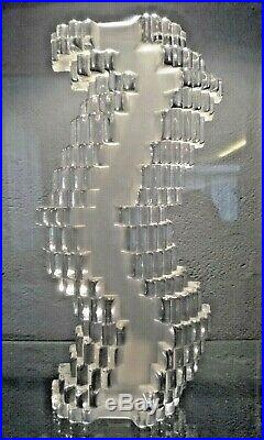 DAUM MARC DE ROSNY ondes brisées -sculpture en cristal-tirage limité 250/400