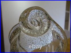 DAUM NANCY ANCIEN BEAU VASE CRISTAL SOUFFLER BOUCHE DECOR BULLES largeur 22,5 cm