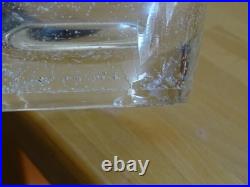 DAUM NANCY ANCIEN BEAU VASE CRISTAL SOUFFLER BOUCHE DECOR BULLES largeur 22,5 cm