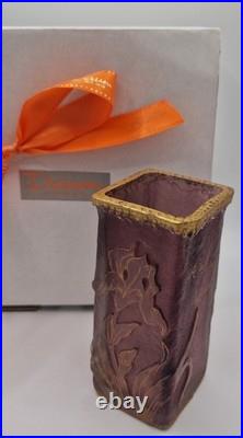 DAUM NANCY (France) Art Nouveau Vase Parlant''A tout vent mon coeur'', c. 1890