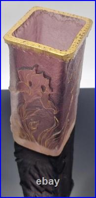 DAUM NANCY (France) Art Nouveau Vase Parlant''A tout vent mon coeur'', c. 1890