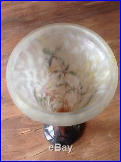 DAUM NANCY Grand Vase Pâte de verre Art Nouveau parfait état