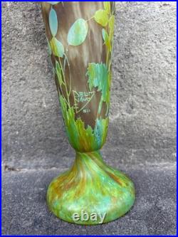 DAUM NANCY Vase de forme balustre 35 cm