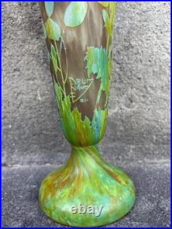 DAUM NANCY Vase de forme balustre 35 cm