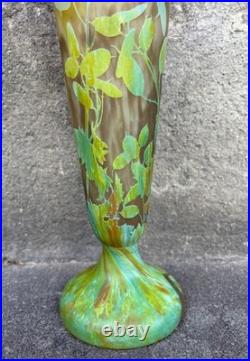 DAUM NANCY Vase de forme balustre 35 cm