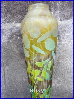 DAUM NANCY Vase de forme balustre 35 cm