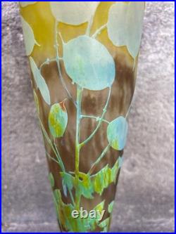 DAUM NANCY Vase de forme balustre 35 cm