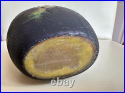 DAUM Nancy Vase verre multicouche dégagé à l'acide Retour des bateaux Ht 18 cms