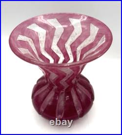 DAVID GUÉRON DEGUÉ Vase art deco verre acide -Daum-Gallé-Muller-Schneider