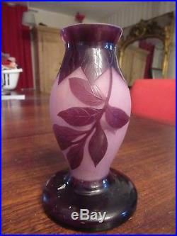 DELATTE NANCY, ancien vase en pate de verre époque 1900