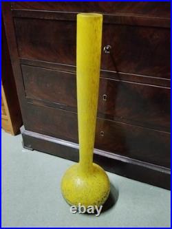 DELATTE Vase soliflore pâte de verre Art Nouveau Nancy 58 cm