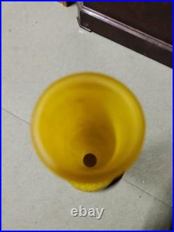 DELATTE Vase soliflore pâte de verre Art Nouveau Nancy 58 cm
